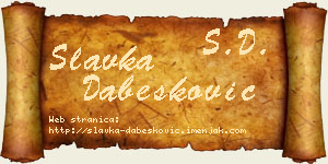 Slavka Dabesković vizit kartica
